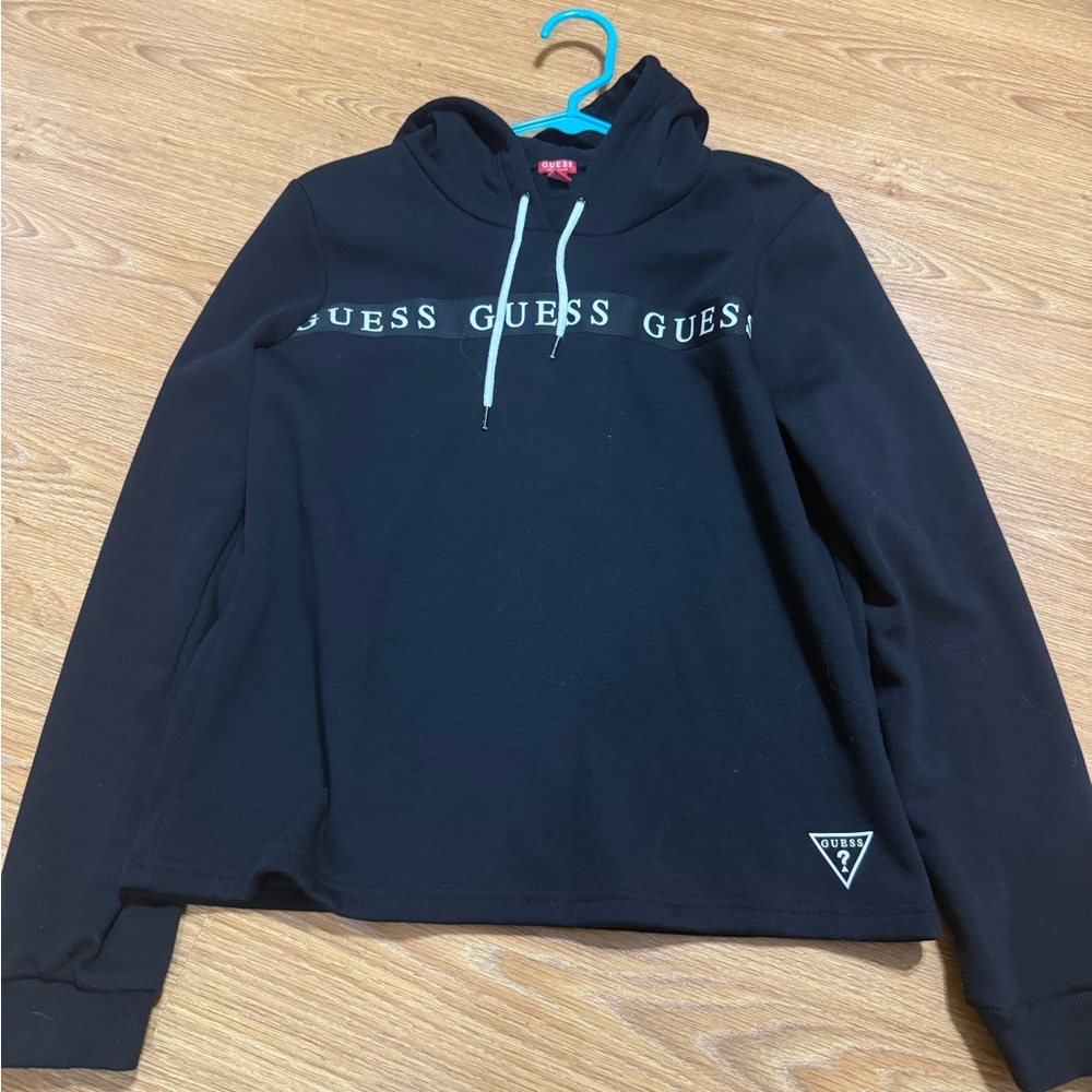 Guess Black Logo Hoodie for Men
